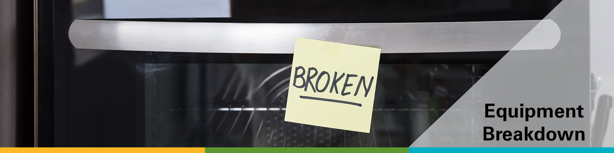 oven with sticky note attached reading 'BROKEN'